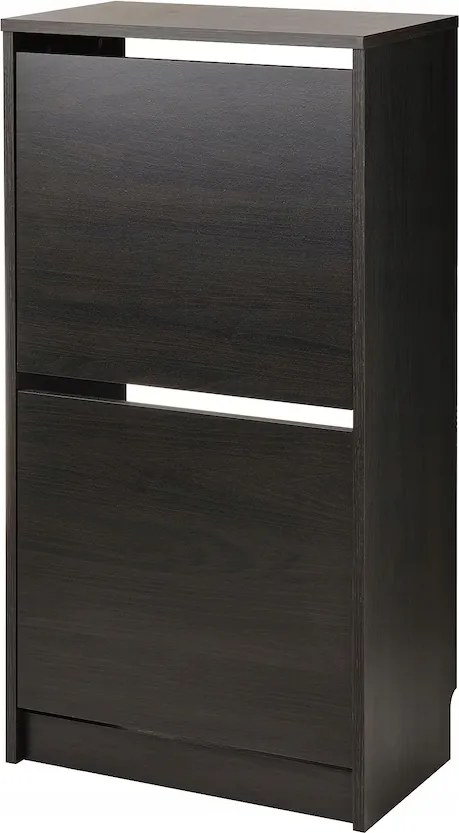Ikea Bissa Cipősszekrény fekete-barna 49x28x93 cm