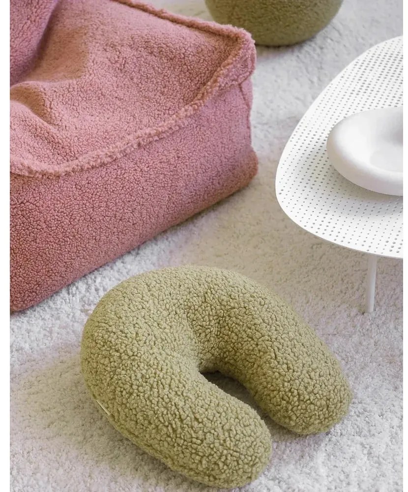 Zöld buklé párna gyerek kanapéhoz U – Wigiwama