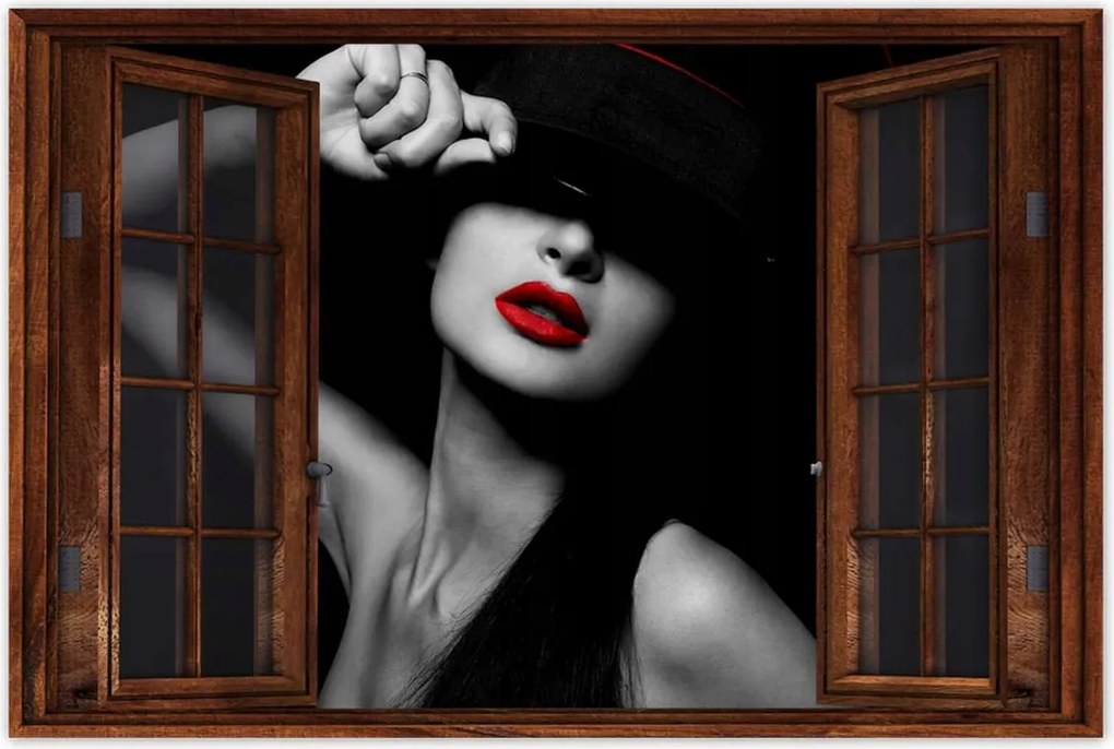 Poszterek 90x60 Vörös ajkak rúzs