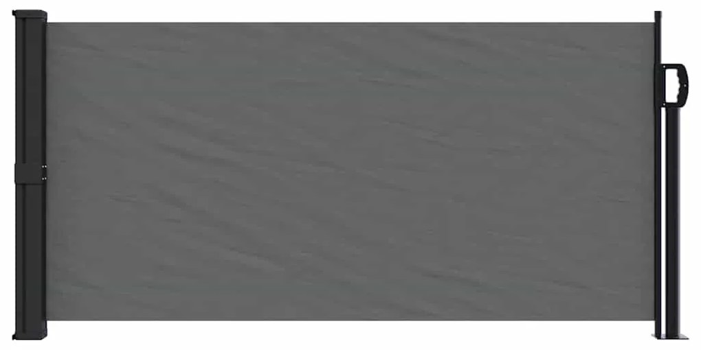 antracitszürke behúzható oldalsó napellenző 100 x 500 cm