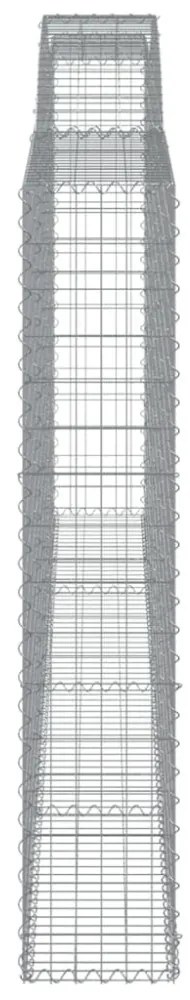 2 db íves horganyzott vas gabion kosár 400x30x160/180 cm
