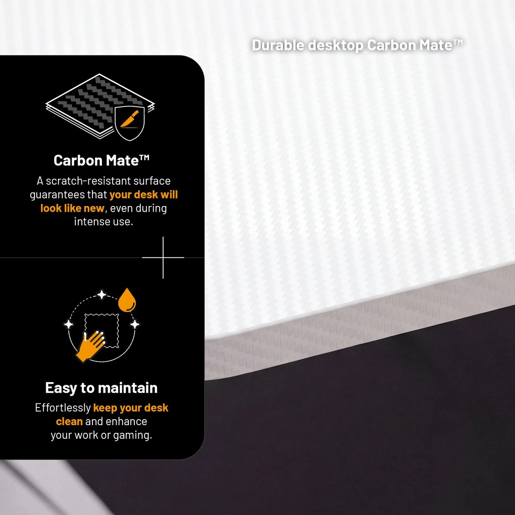 X-Mate fehér irodai és gamer íróasztal, 160x75x75 cm, Doablo Chairs