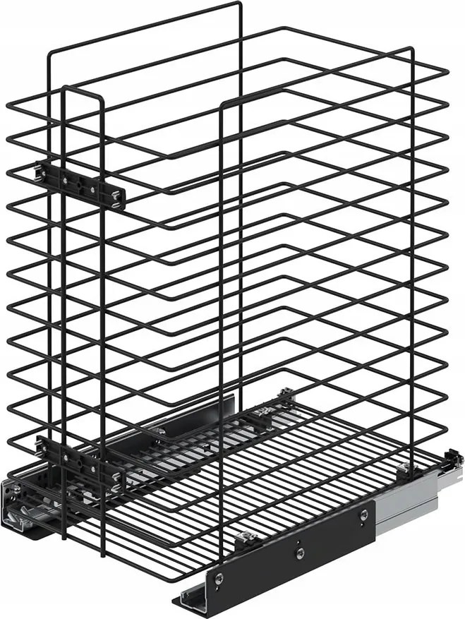 Kihúzható szennyestartó kosár 40 antracit tandem Blum teljes kihúzás Starax S-8053-A