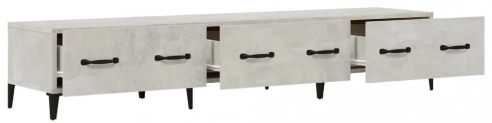 betonszürke szerelt fa TV-szekrény 150 x 34,5 x 30 cm