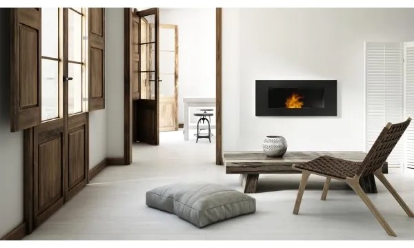 DELTA2/CZARNY/TUV - Beépíthető BIO DELTA2 kandalló 40x90 cm 2kW fekete