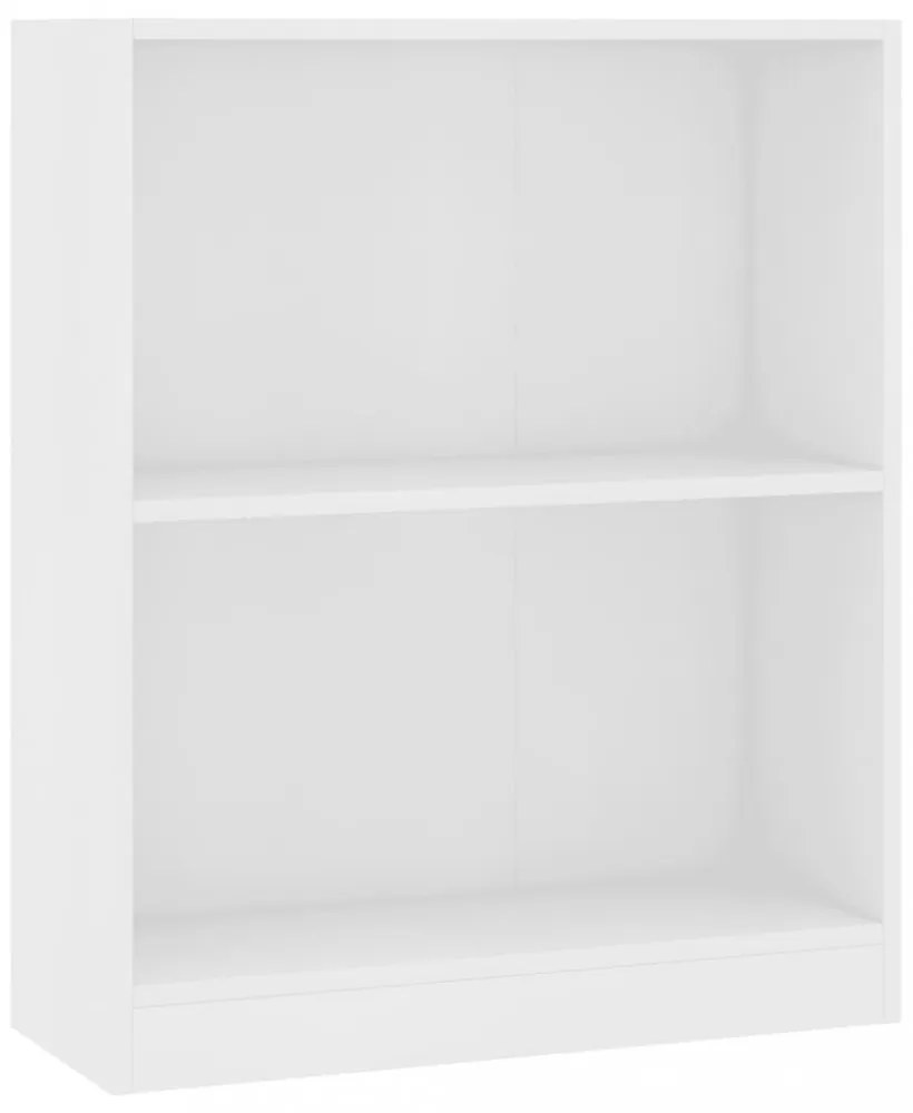 fehér szerelt fa könyvespolc 60 x 24 x 76 cm