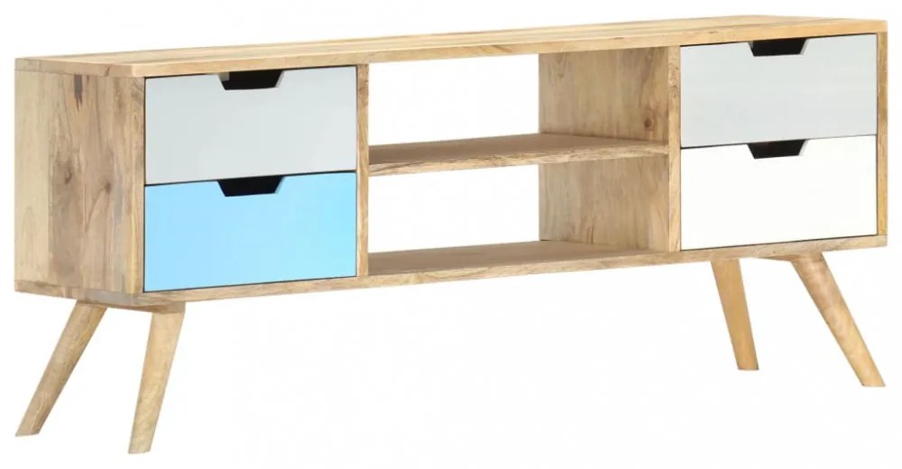 tömör mangófa TV-szekrény 110 x 35 x 48 cm