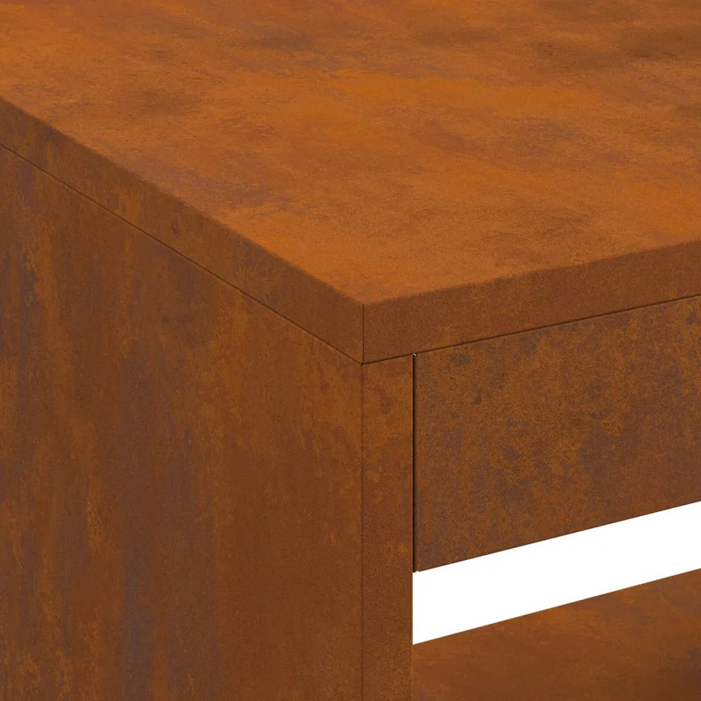 Tűzrakó Barna 160 x 45 x 35 cm időjárásálló acél