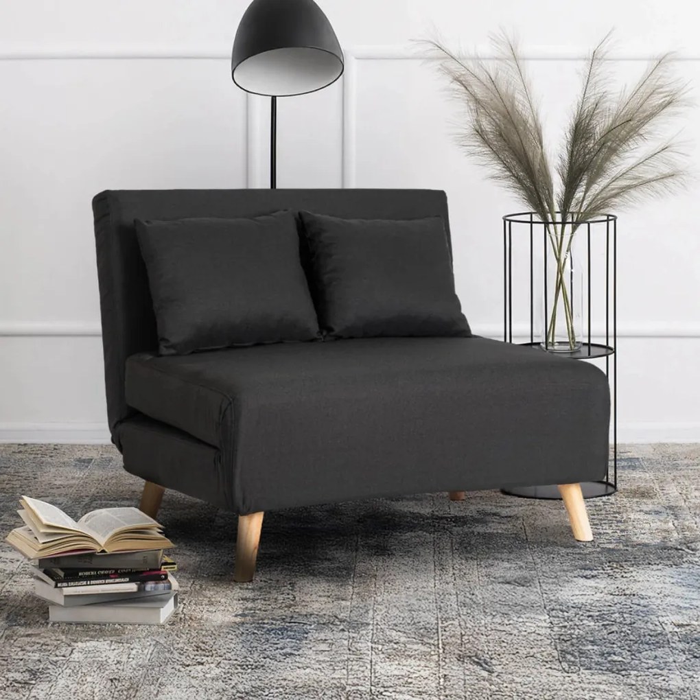 Ágyazható Fotel Fekete Színben. MARRY 2