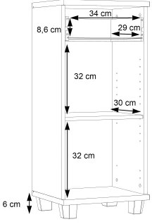 Fürdőszobai szekrény VENOM antracit/barna