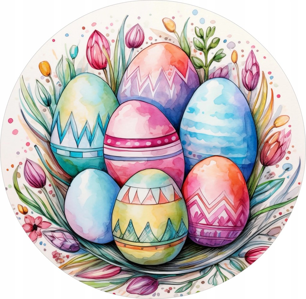 Kerámia poháralátét x4 Húsvéti tojás minta7