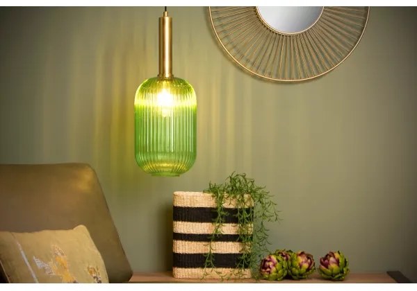 Lucide 45386/20/33 - Csillár zsinóron MALOTO 1xE27/40W/230V á. 20 cm zöld