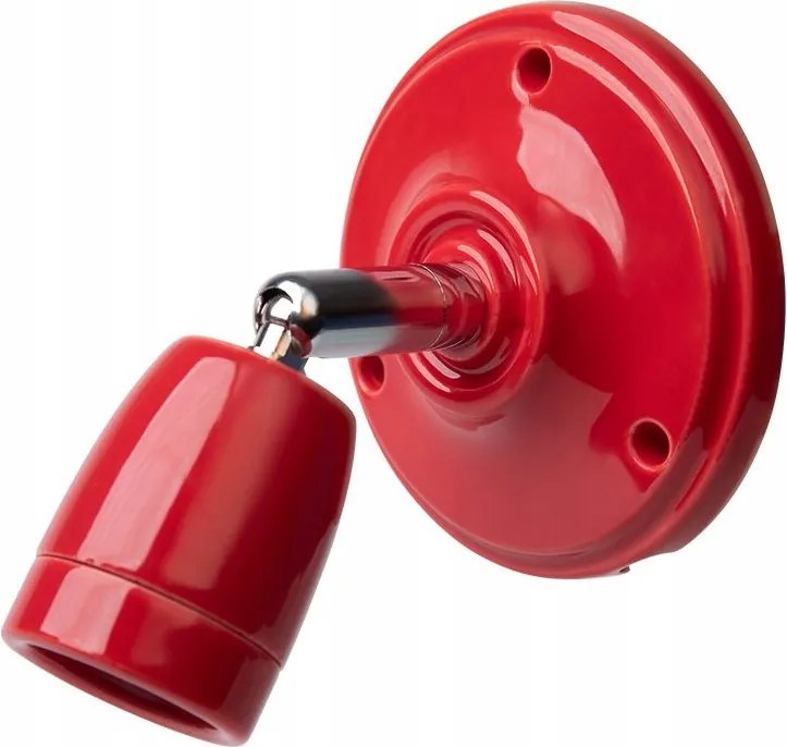 Kerámia Porcelán Fali Lámpa Állítható Retro Fali Mennyezeti Piros