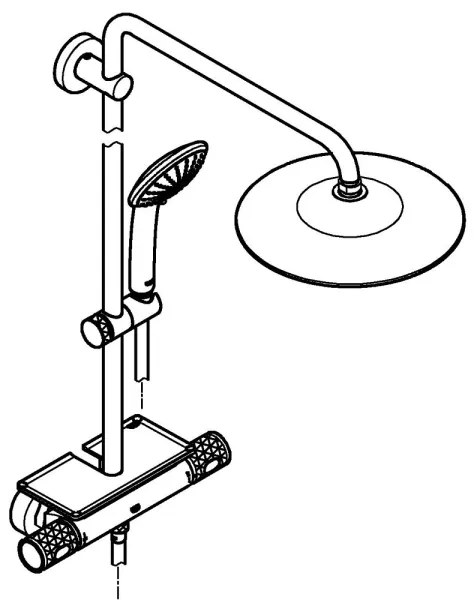 GROHE 26403002 - VITALIO JOY 260 zuhanyrendszer 450 mm fényes króm