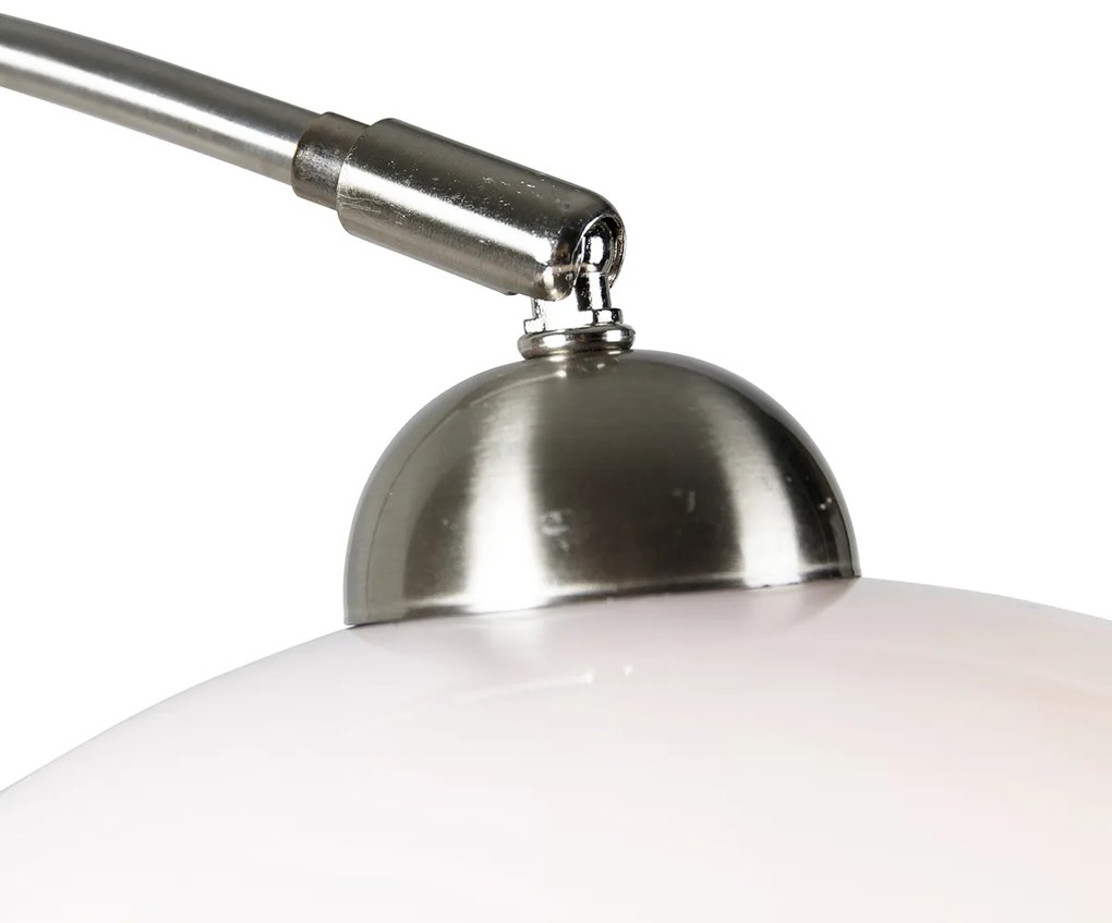 Okos fali ívlámpa acél fehér búrával, WiFi G125-tel - Bow