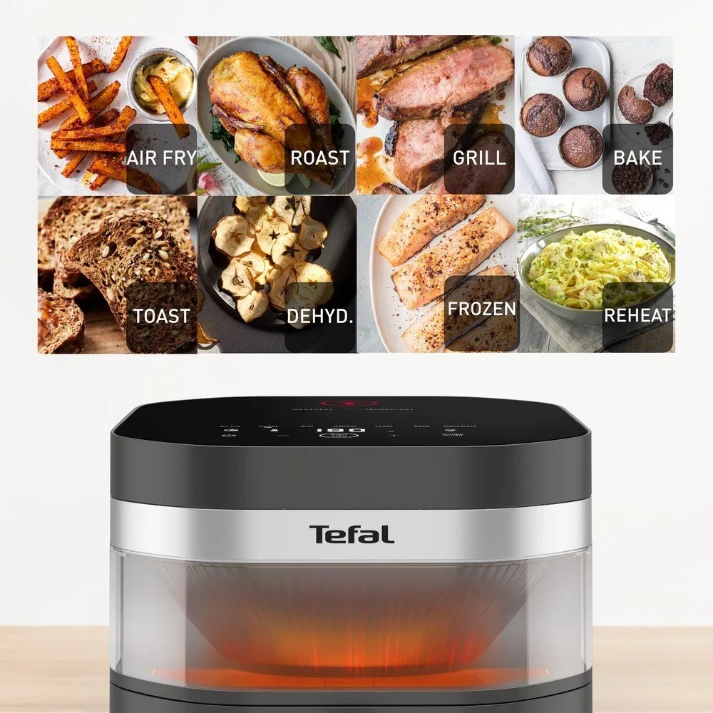 Sötétszürke forrólevegős fritőz Infrared EY832HE0 – Tefal