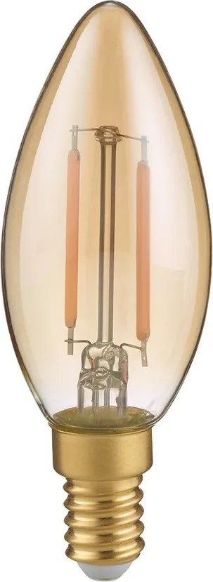 Meleg fehér LED-szálas izzó E14, 2 W Kerze – Trio