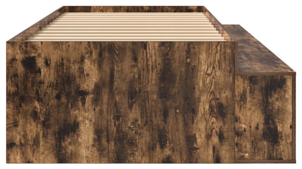 Ágykeret tárolóval tárolóval Füstölt tölgy 100 x 200 cm Faanyag