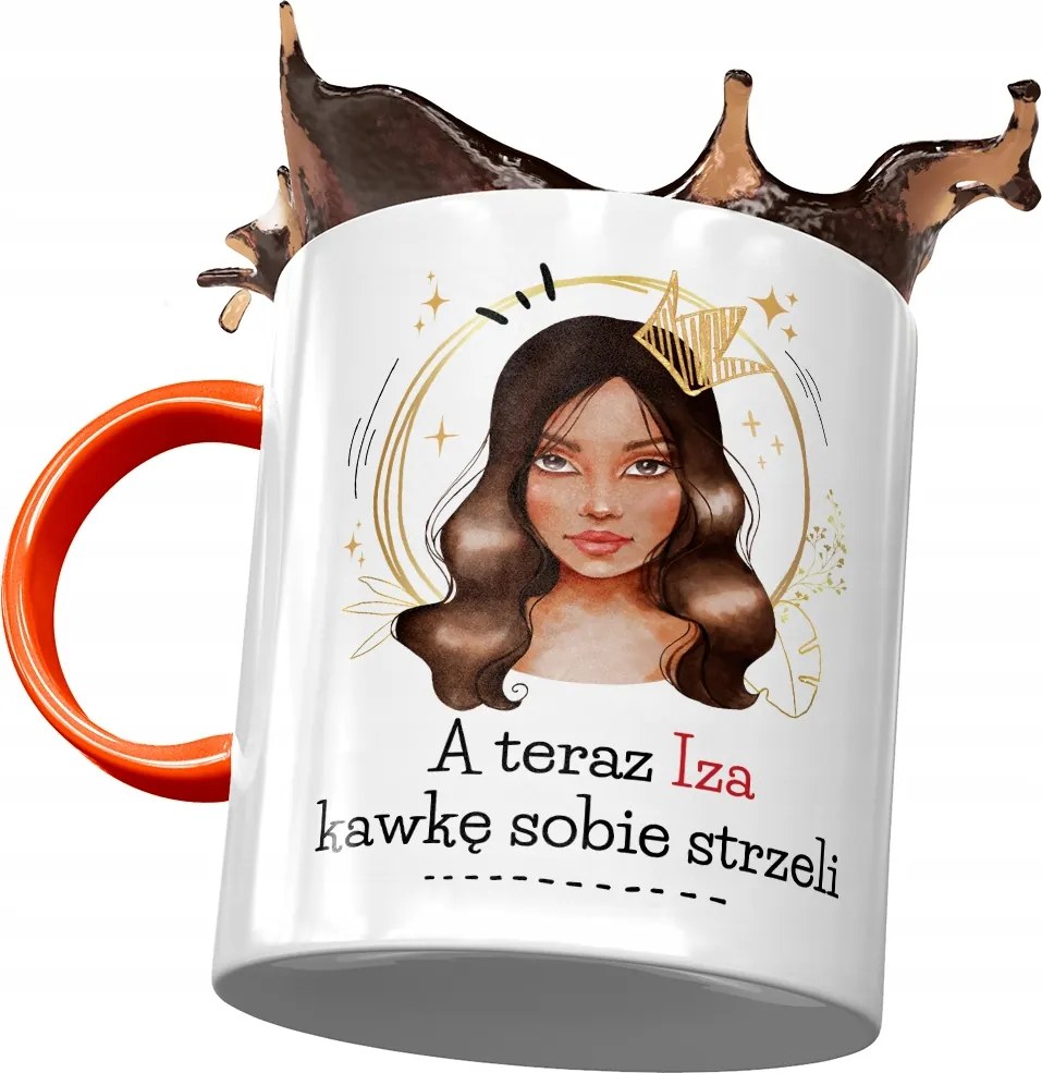 Narancssárga Bögre Izabella Feleség Ajándék Nyomtatott Fotóval