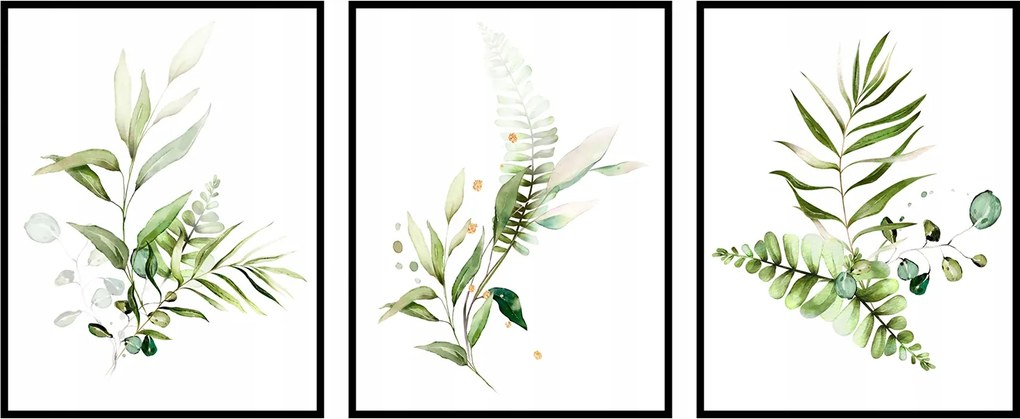 Poszter szett nappaliba növények fű 3x 13x18cm