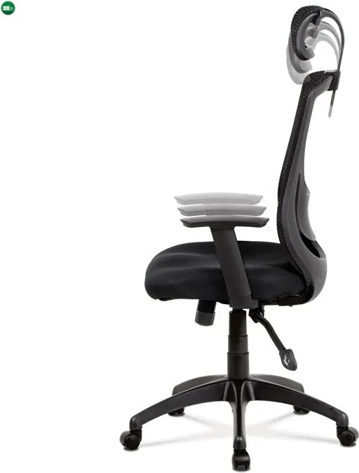 Fekete Hálós Irodai Szék, Szinkron Mechanikával. KA-A186 BK
