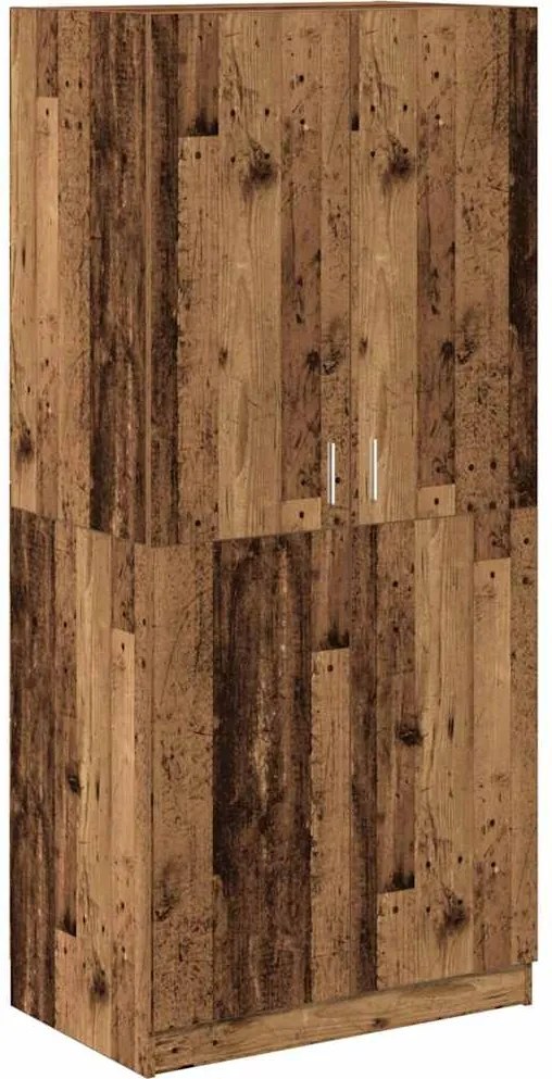 vidaXL antik fa színű szerelt fa ruhásszekrény 80x52x180 cm