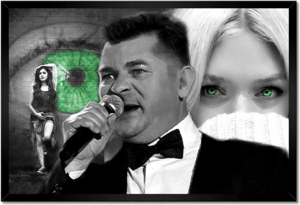 Poszterek keretben 60x40 Zöld szemek Zenek