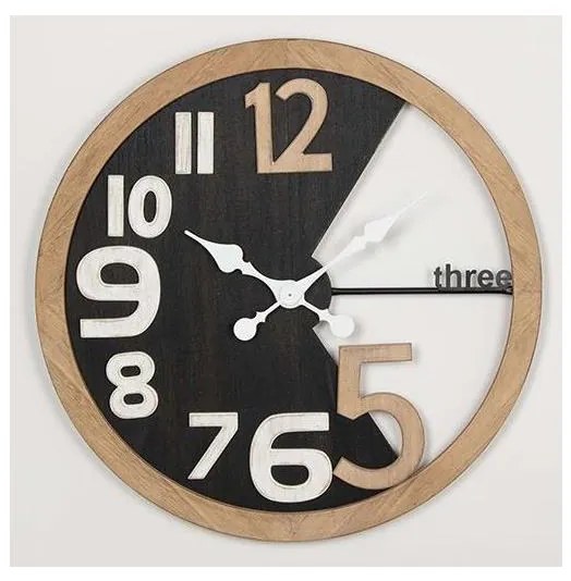 Falióra 1xAA átm. 59,5 cm bézs/fekete