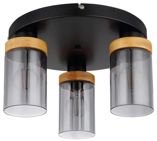 Globo 15557-3D - Fali lámpa FINCA 3xE27/40W/230V fém/fa