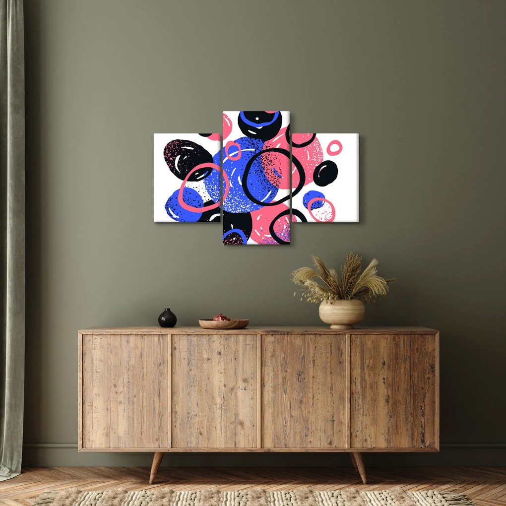 Kép - Motívum élénk színű körökkel (90x60 cm)