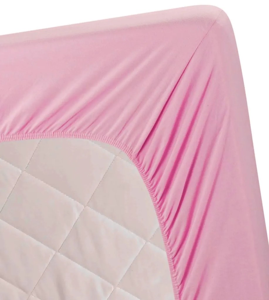 Jersey lepedő világos rózsaszín TiaHome - 70x140cm
