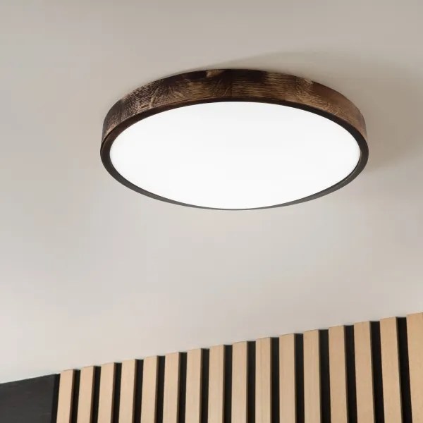 LED mennyezeti lámpa OAK SMOKY SLIM LED/36W/230V 4000K átm. 47 cm tölgy/sötétbarna