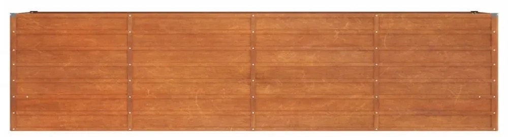 rozsda színű corten acél kerti magaságyás 320 x 80 x 77 cm