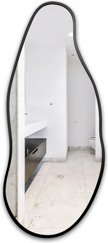 Baryt organikus tükör fekete Mdf keretben 50x129