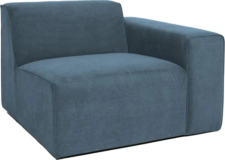 Kék kordbársony kanapé modul (jobb oldali) Sting – Scandic