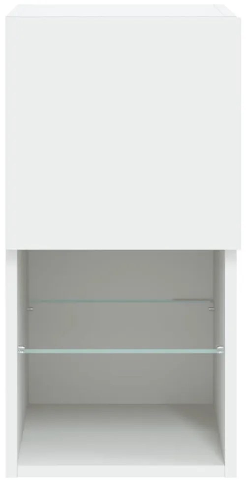 fehér TV-szekrény LED-lámpákkal 30,5 x 30 x 60 cm