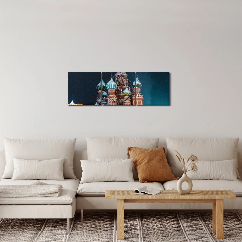 Szerkezet képe Oroszországban (órával) (90x30 cm)