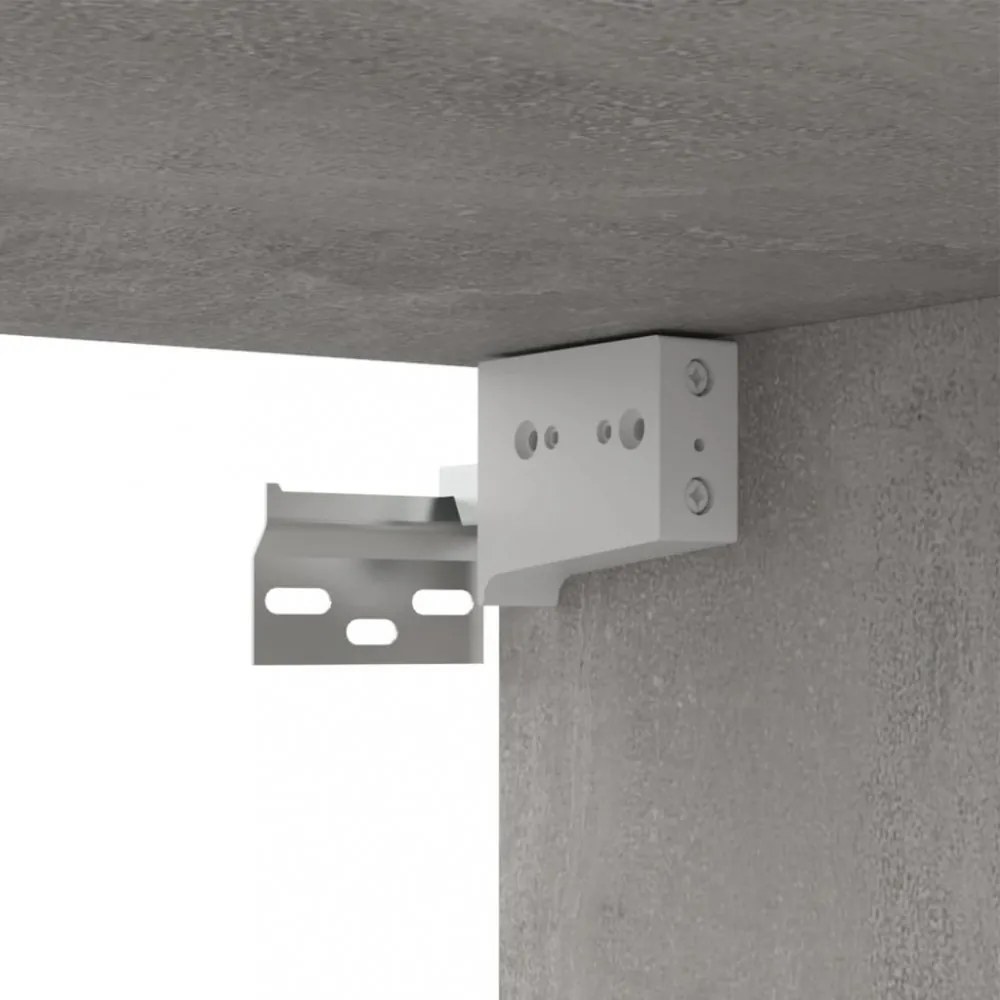 4 db betonszürke szerelt fa TV-szekrény 100 x 30 x 30 cm