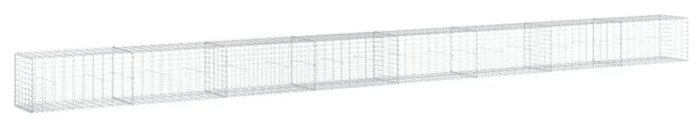 horganyzott vas gabion kosár fedéllel 800 x 50 x 50 cm