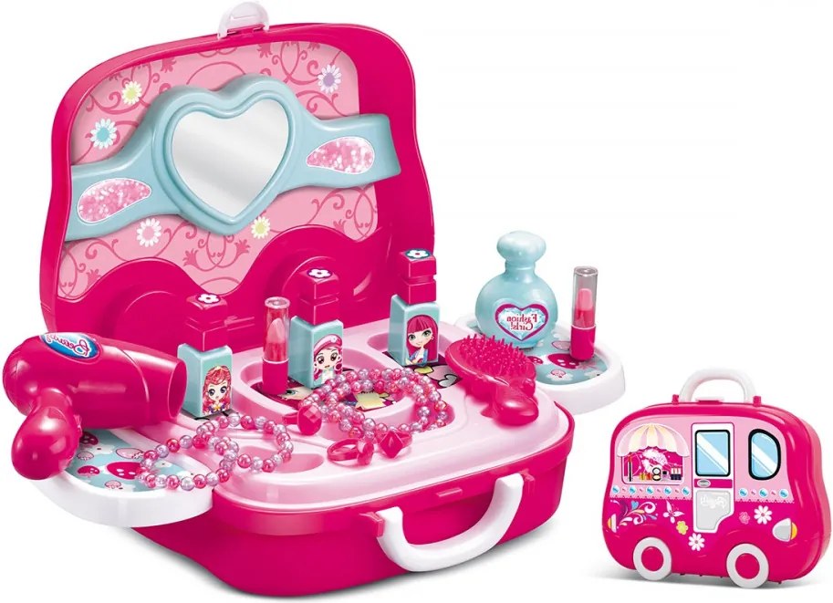 Szépségszalon játék bőröndben gyerekeknek