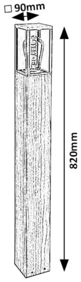 Rabalux 7197 - Kültéri lámpa WALES 1xE27/60W/230V IP44