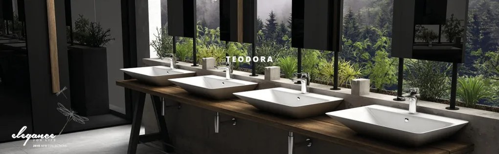 Sanovit TEODORA - PULTRA ültethető - Top Counter - porcelán mosdó - - 65 x 46 cm