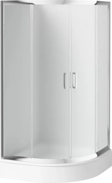 Funkia íves zuhanykabin_90_homokfúvott üveg_170 cm