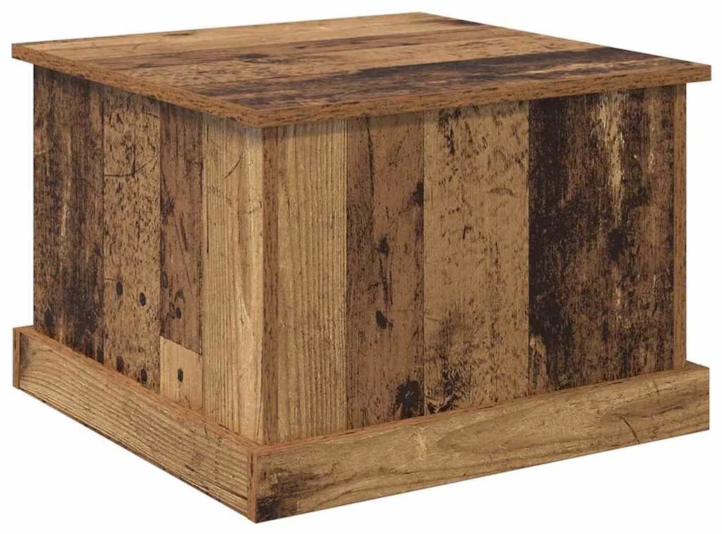 Dohányzóasztal with Drawer Régi fa 50 x 50 x 35 cm Faanyag