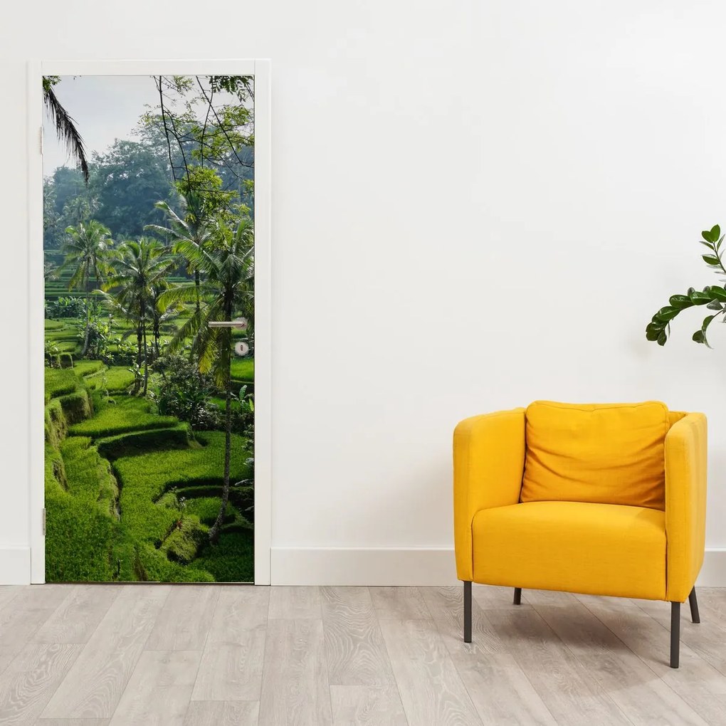 Fotótapéta ajtóra - Tegalalang rizsteraszok (95x205cm)