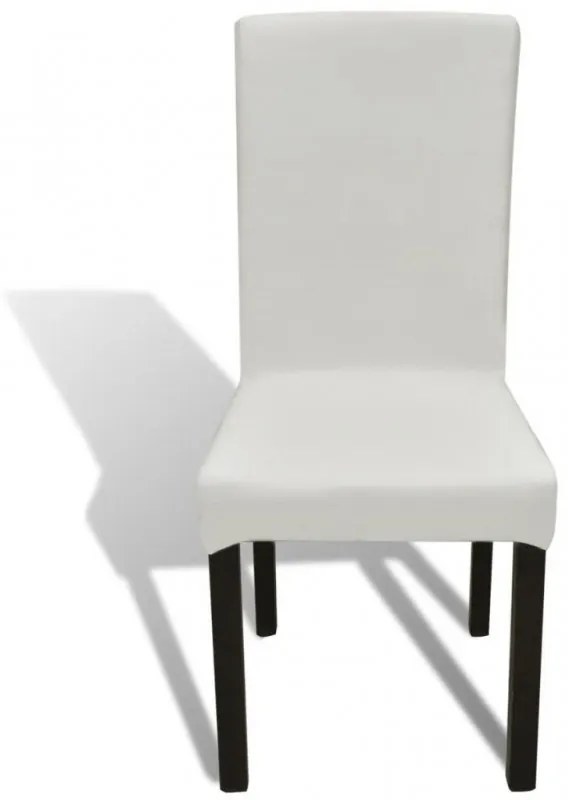 6 db krémszínű szabott nyújtható székszoknya