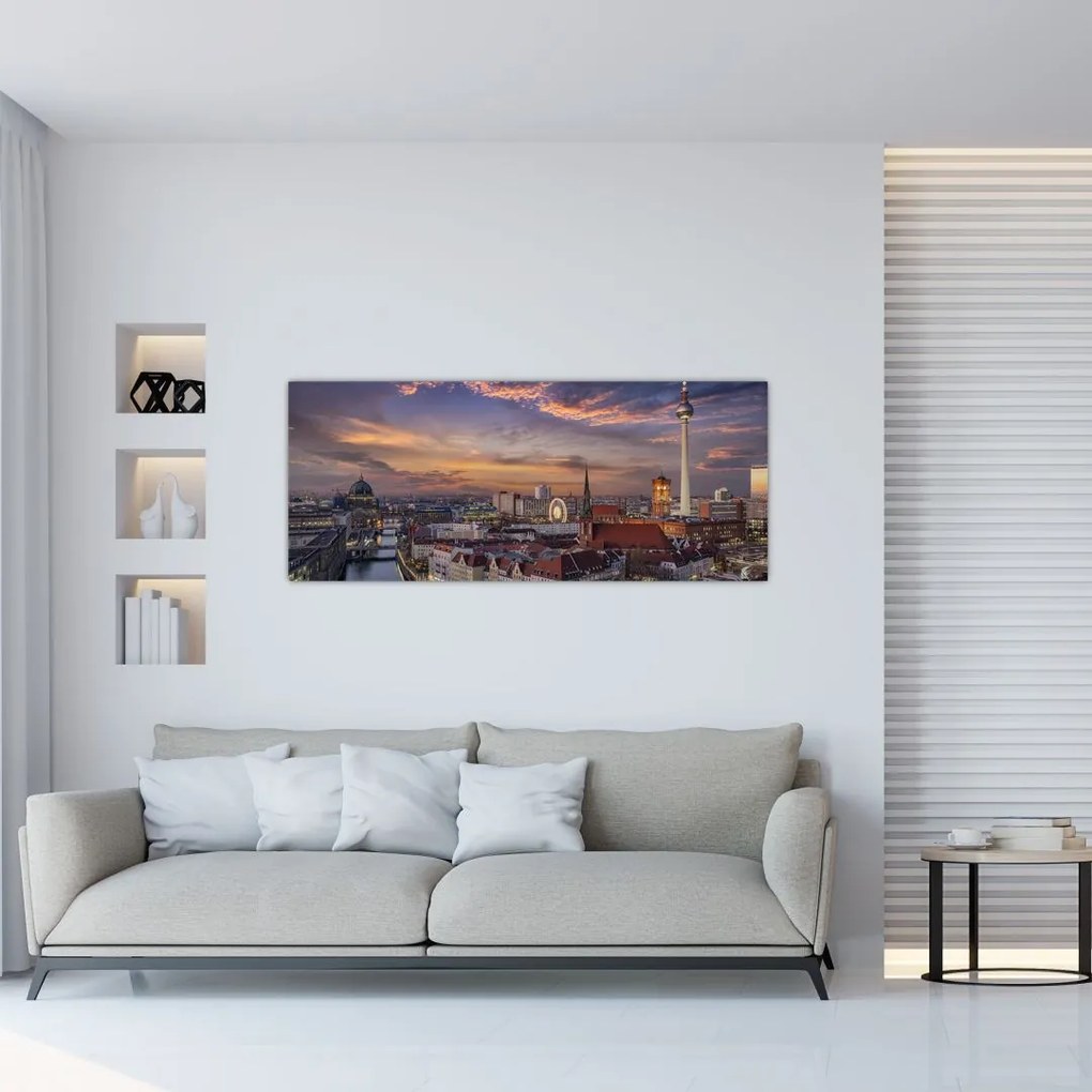 Kép - Naplemente Berlin felett (120x50 cm)