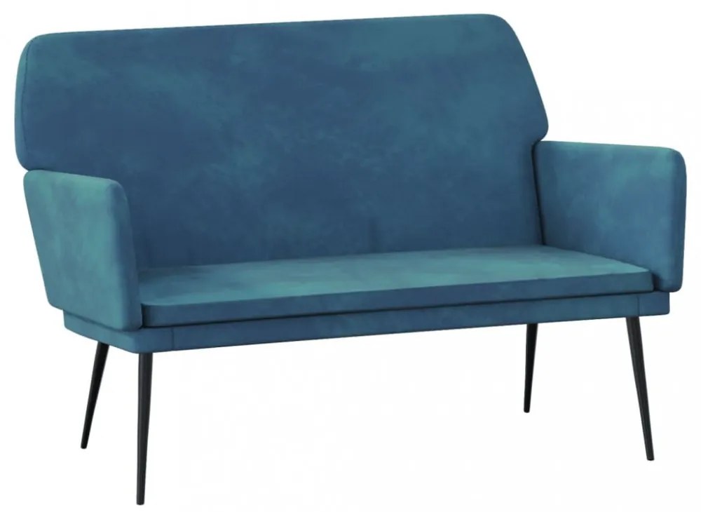 kék bársonypad 108x79x79 cm