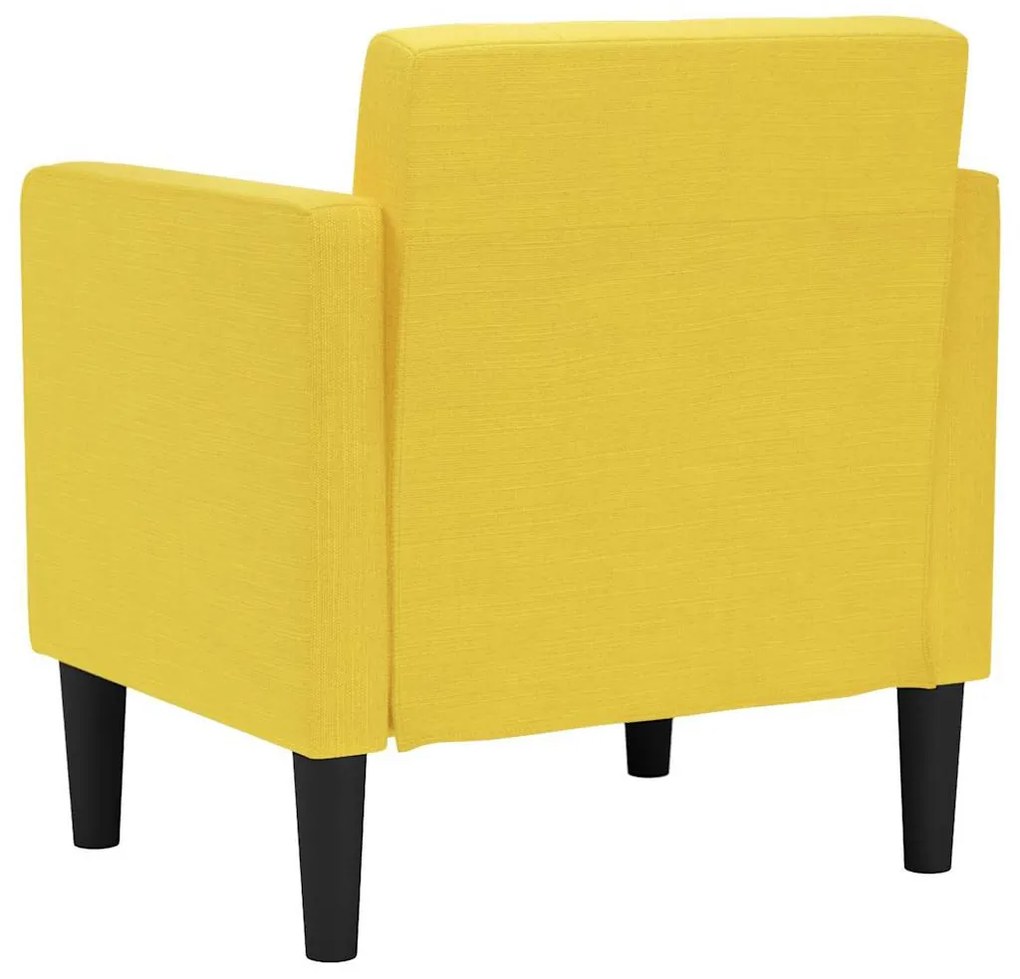 világossárga szövet kanapészék karfás szék 53 cm