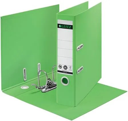 Iratrendező, 80 mm, A4, karton, LEITZ 180 Recycle, zöld (E10180055)